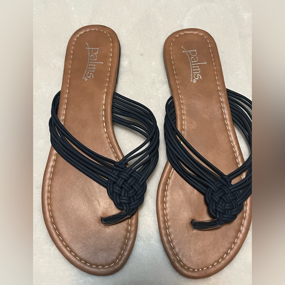 Pallins Black and Brown Women's Sandals